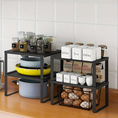 Stylish Multifunctional Stainless Steel Rack for Kitchen Storage