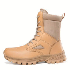 Boy's Military Style Hiking Boots High Top Non Slip Lace Up Durable Winter Shoes