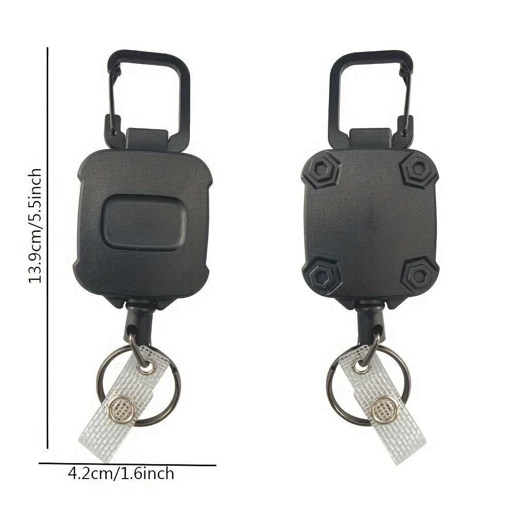 High Elasticity Telescopic Keychain Buckle With Steel Wire Rope
