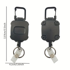 High Elasticity Telescopic Keychain Buckle With Steel Wire Rope