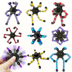 Transformable Fidget Spinner Toy for Kids - Glow in the Dark