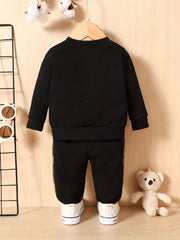 Boys Dino Print Top & Grid Pants 2pc Set