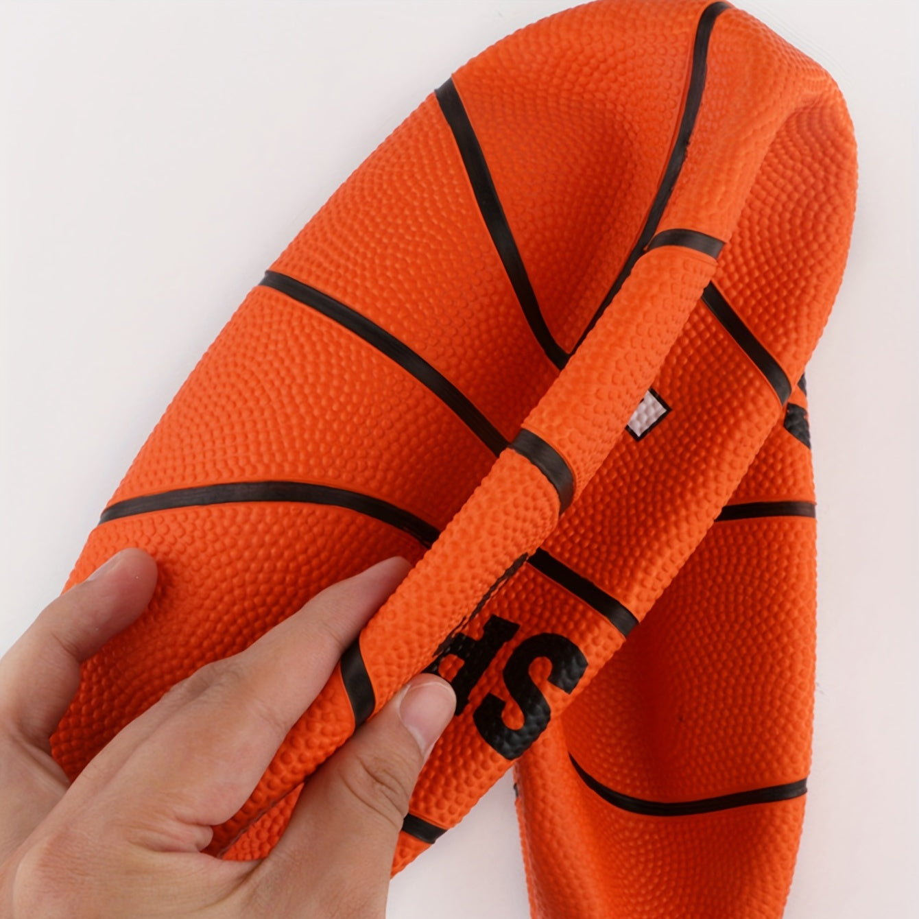 Rubber Basketball Size 7 for Adult with Needle and Net Bag