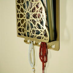 Wrought Iron Quranic Book Storage Shelf Ramadan Wall Decor