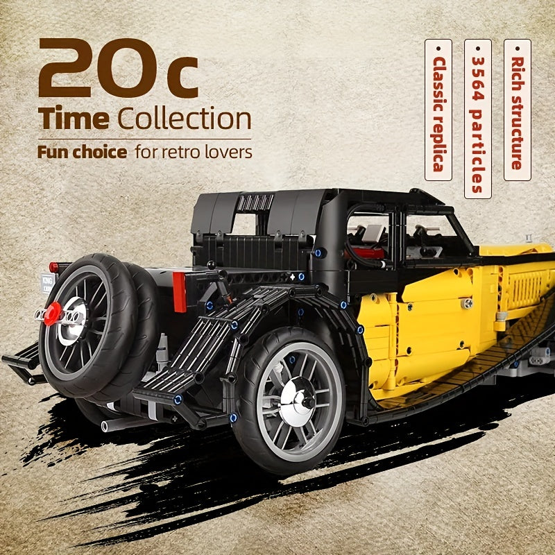 Classic Retro Vintage Car Building Blocks Toys Gift