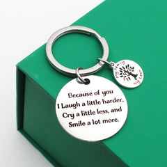 Because Of You Keychain And Christmas Special Gift