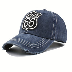 Washed Embroidered Baseball Cap Outdoor Sunshade Peaked Cap