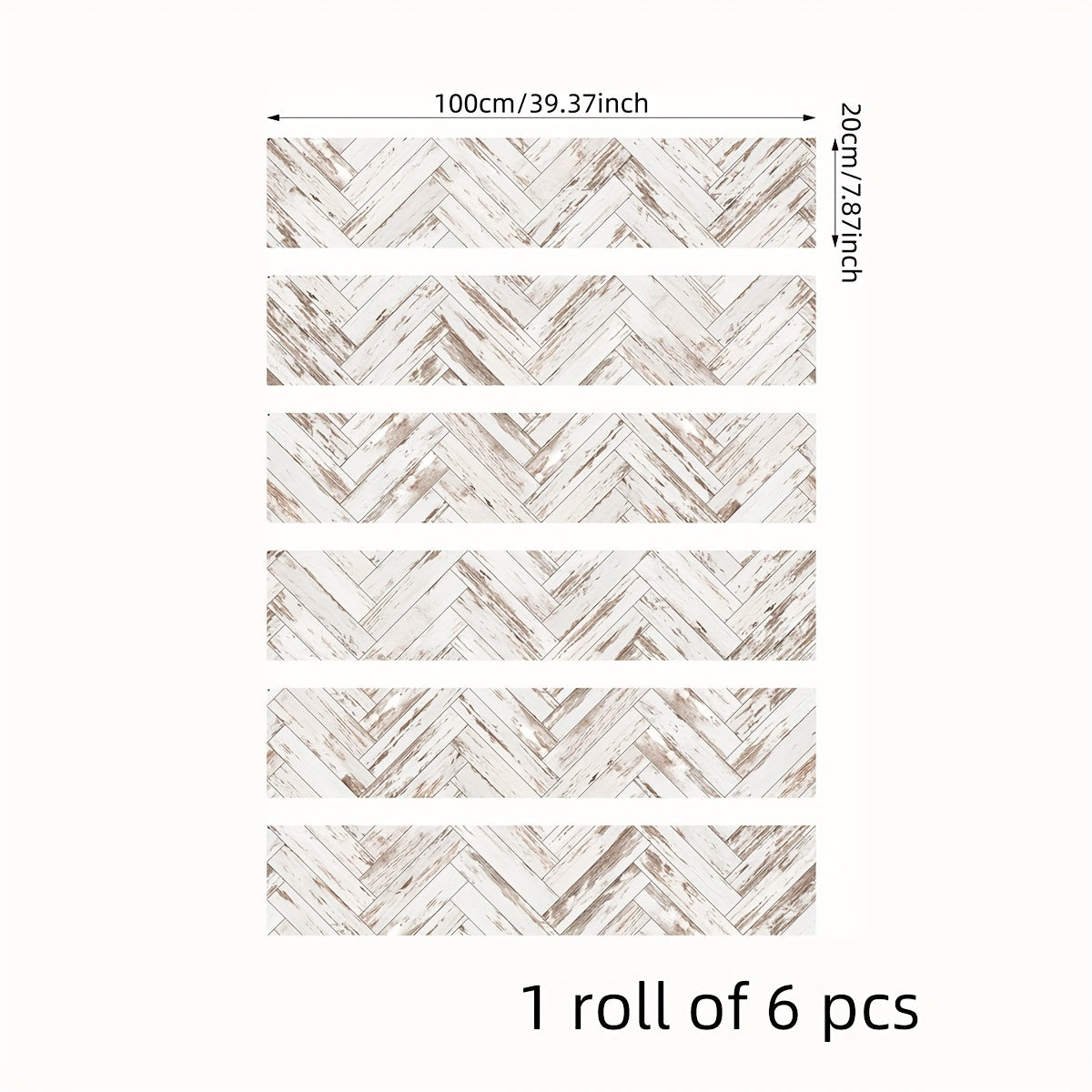 6pcs Wood Grain Stair Stickers Self-adhesive Wallpaper Home Decor Waterproof