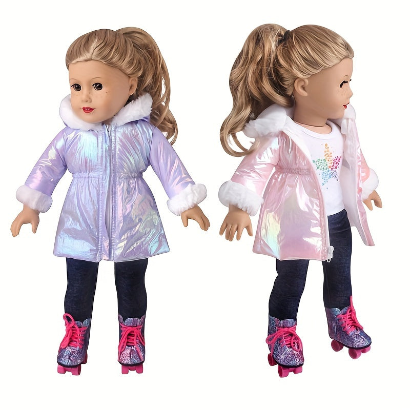Winter Doll Jacket Cozy Coat Bright Pink Purple Rose