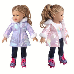 Winter Doll Jacket Cozy Coat Bright Pink Purple Rose