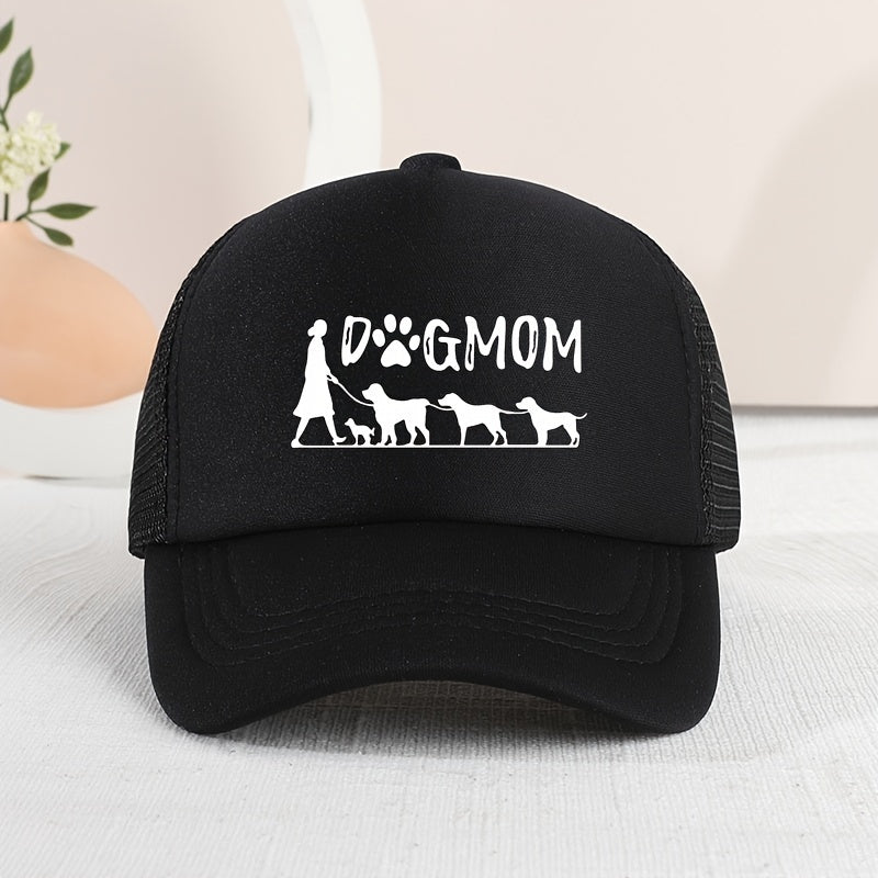 Kids Mesh Sunshade Dog Mom Baseball Cap