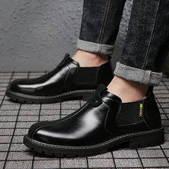 Men's PU Leather Casual Shoes Slip On Outdoor Walking