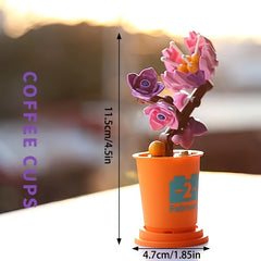2pcs Succulent Pot Building Block Toys Flower Green Plant Home Decoration