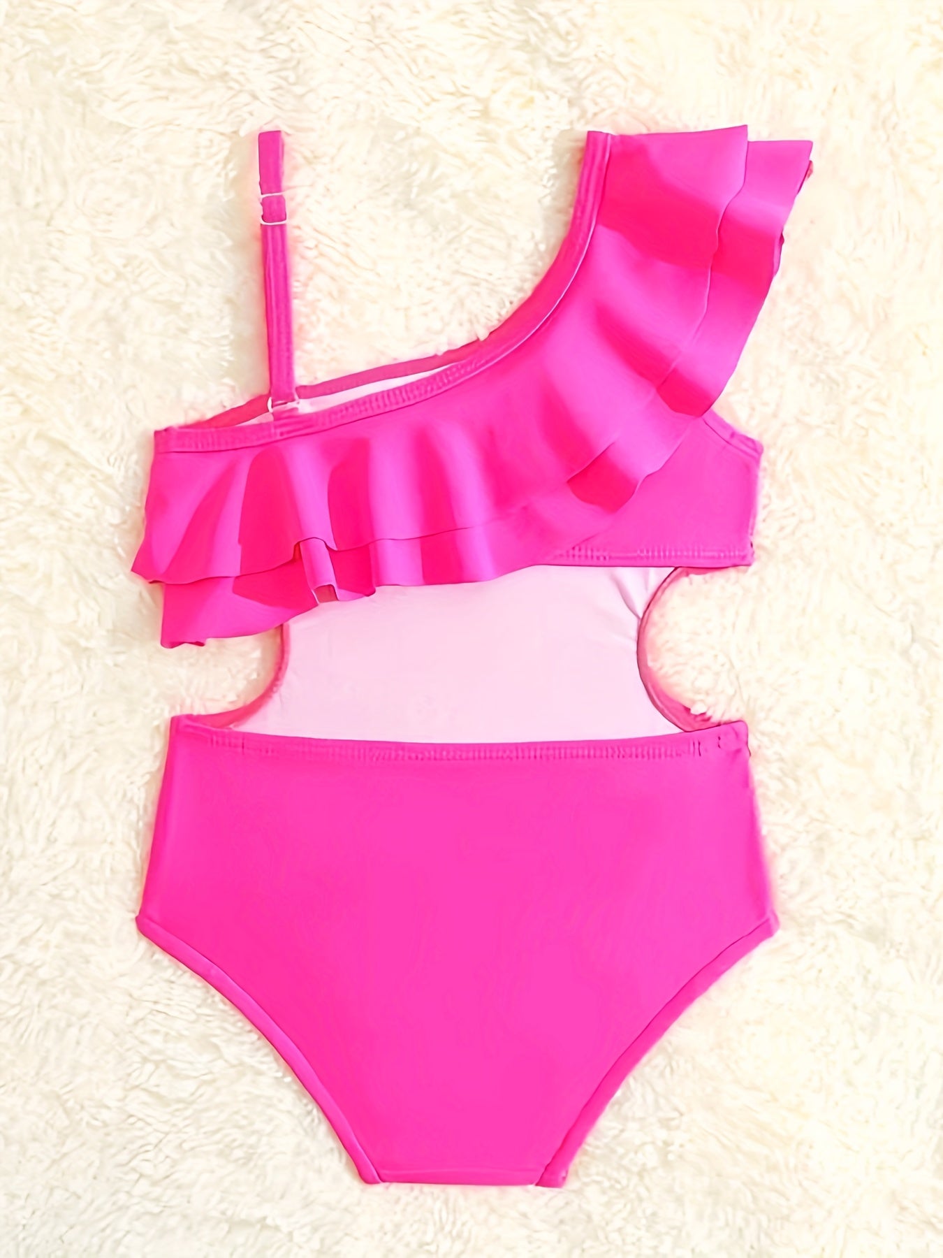Girls Ruffle Trim Swimwear Bathing Suit for Hawaii Vacation