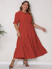 Knot Front Smock Dress