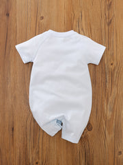 Baby Boys Dog Print Short Sleeve Romper