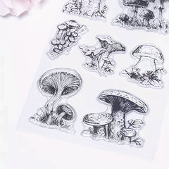 Mushroom Pattern Clear Stamp for Card Making and Scrapbooking