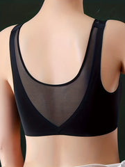 Breathable Mesh Wireless Bra Full Coverage