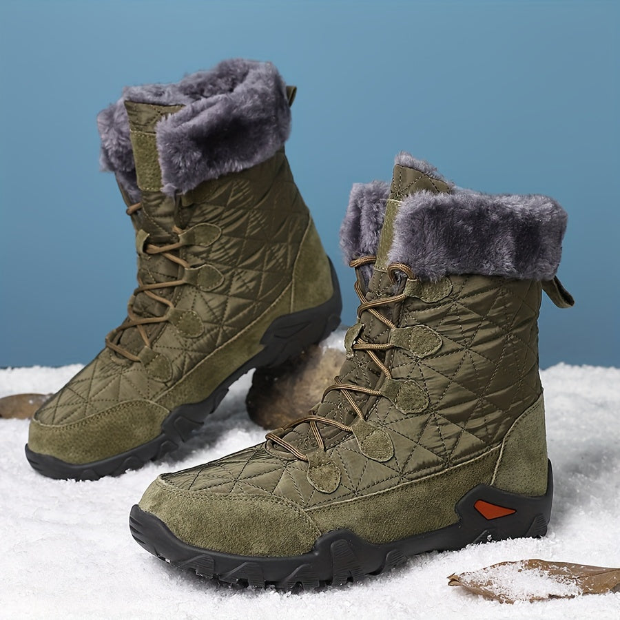 Men's Winter Snow Boots with Thermal Fuzzy Lining
