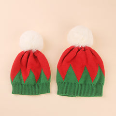 2pcs Christmas Tree Knitted Wool Hat Set
