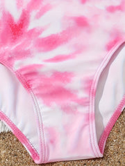 Girls Tie Dye Ruffle Trim Swimsuit Bathing Suit Summer Clothes Beach Gift