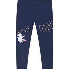 Girls Unicorn Print Stretch Leggings Kids Clothes