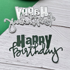 Happy Birthday Letter Cutting Thin DIY Embossing Mold