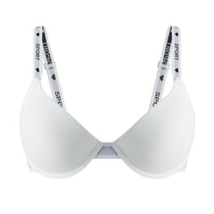 Letter Straps Push Up Bra Women's Lingerie & Underwear