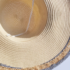 Sunflower Bow Decor Sun Hat Wide Brim Beige Straw Hat