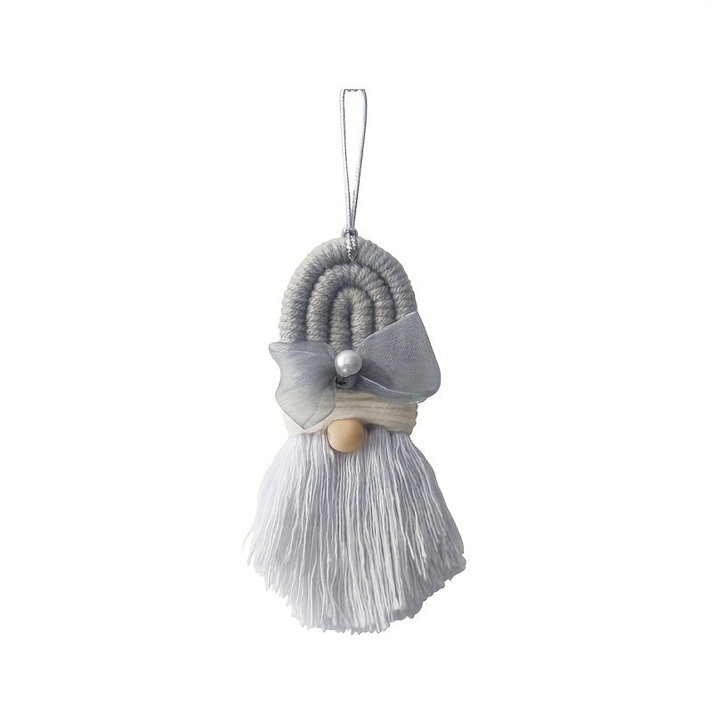 Hand Woven Tassel Pendant for Home Decor Christmas Tree Faceless Old Man