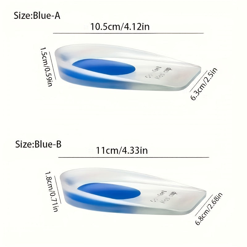 2pcs Soft Silicone Gel Heel Pad Insoles Pain Relief Foot Cushion