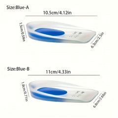 2pcs Soft Silicone Gel Heel Pad Insoles Pain Relief Foot Cushion
