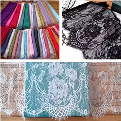3m Wide Lace Eyelashes DIY Clothing Accessories Skirt Curtain Material