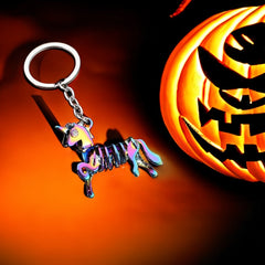 Halloween Colorful Skull Dinosaur Keychain Key Pendant Small Gift