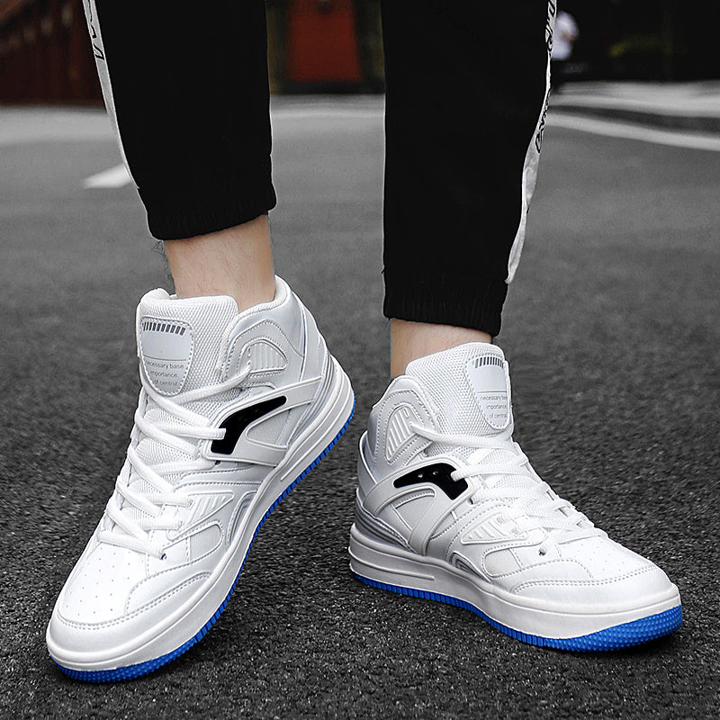 Men's High Top Faux Leather Casual Shoes