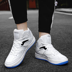 Men's High Top Faux Leather Casual Shoes