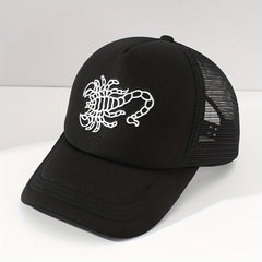 Men's Scorpion Print Mesh Baseball Cap