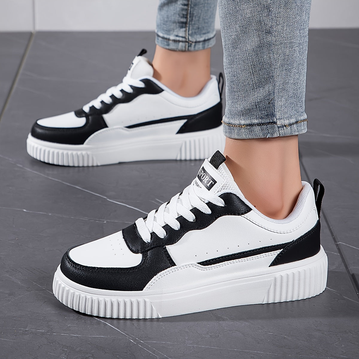 Thick Sole Chunky Sneakers Wear Resistant Non Slip Shoes