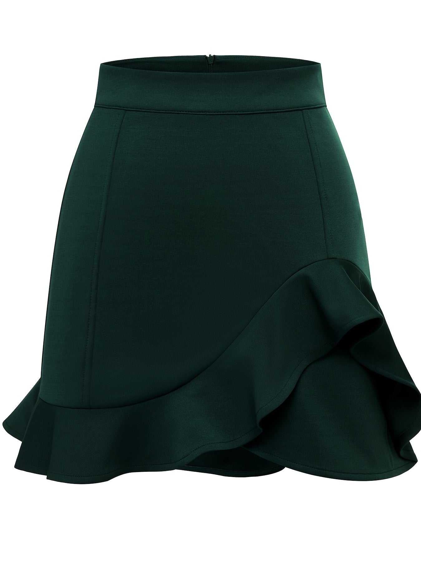 Elastic Ruffle Trim Skirt for Spring & Summer Women's Clothing