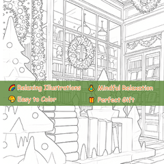 Library Adult Coloring Book: 22 Page Large Format