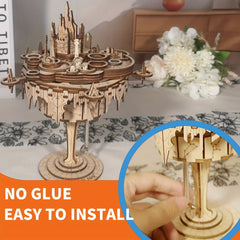 3D Wooden Music Box Castle Model Kit Creative Craft DIY Birthday Gift for Women