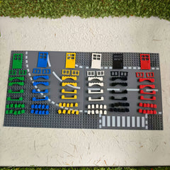 Particle Building Blocks Door Window Accessories Creative Puzzle 6 Sets Bags