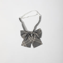Plaid British Bow Tie Lady Tie Uniform Wear Bowtie Women Cravat Female