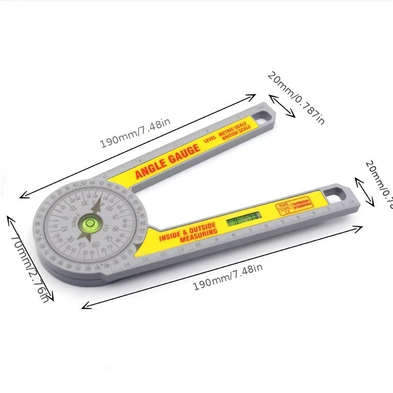 Woodworking Angle Ruler Protractor Mini Inside Outside Measurement