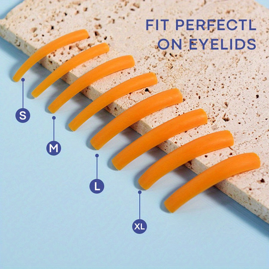 4 Pairs Orange Lash Lift Pads Eyelash Perm Rods Lash Lifting Silicone