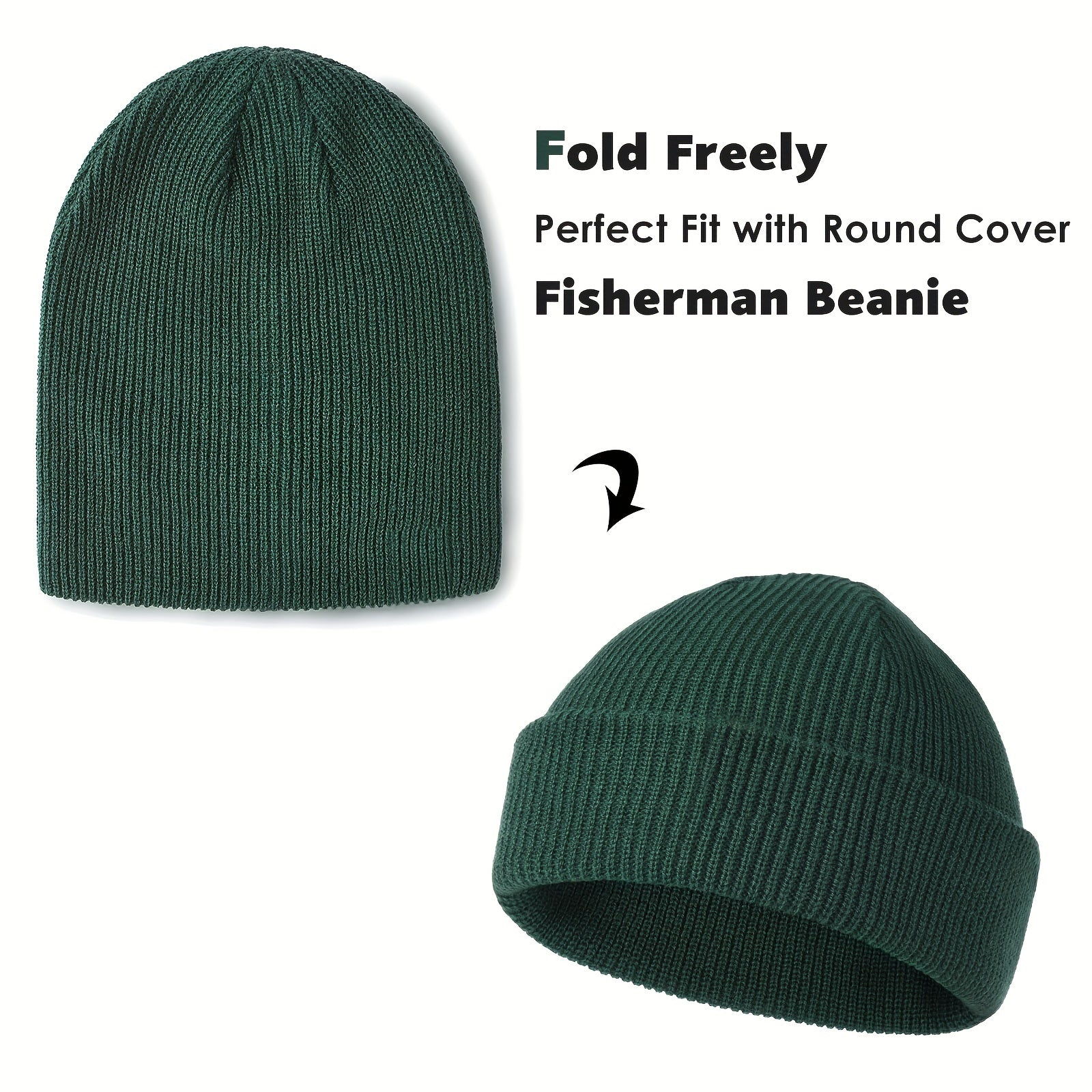 Men's Knit Fisherman Beanie Winter Hat
