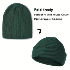 Men's Knit Fisherman Beanie Winter Hat