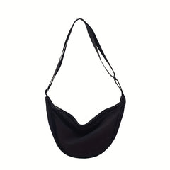 Versatile Nylon Shoulder Bag Zipper Hobo Lightweight Crossbody Bag
