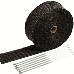 Motorcycle Fiberglass Heat Wrap Roll with Stainless Ties