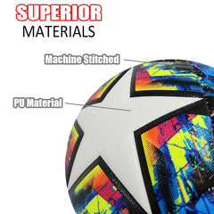No 5 PU Soccer Ball With Pump, Official Size, Outdoor Competition Training